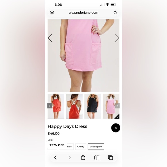 Alexander Jane Chic Pink Apron Dress with Pockets Sz 3x/4x - Picture 4 of 7